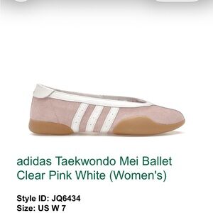 Adidas Women's Taekwondo Mei Ballet Shoes - Clear Pink and White